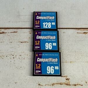 Lexar CompactFlash Memory Cards Bundle for Digital Cameras 128MB/96MB